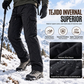 Pantalones cargo de invierno para hombre con forro de peluche