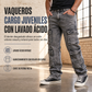 Vaqueros cargo de pierna ancha con lavado retro, estilo Y2K y bolsillos 🚚 ENVÍO GRATIS