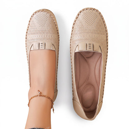 Zapatos planos de mujer transpirables sin cordones
