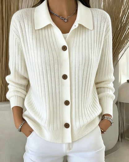 Cárdigan de punto de corte holgado casual para mujer