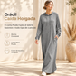 Vestido casual con capucha de color liso para mujer