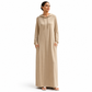 Vestido casual con capucha de color liso para mujer