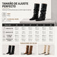 Botas altas de cuero suave para mujer – punta afilada, caña holgada hasta la rodilla y tacón grueso de bloque