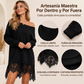 Sudadera elegante de longitud media con ribete de encaje para mujer