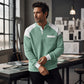 Hombre Casual de Color-Block Tejido de Waffle Henley Superior
