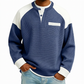 Hombre Casual de Color-Block Tejido de Waffle Henley Superior