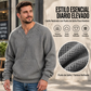 Sudadera casual de punto waffle para hombre