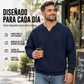 Sudadera casual de punto waffle para hombre