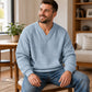 Sudadera casual de punto waffle para hombre