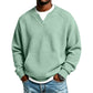 Sudadera casual de punto waffle para hombre