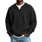 Sudadera casual de punto waffle para hombre