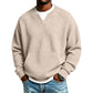 Sudadera casual de punto waffle para hombre