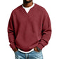 Sudadera casual de punto waffle para hombre