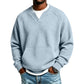 Sudadera casual de punto waffle para hombre