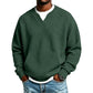 Sudadera casual de punto waffle para hombre