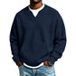 Sudadera casual de punto waffle para hombre