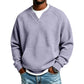 Sudadera casual de punto waffle para hombre