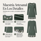 Vestido de punto casual de cuadros con retazos para mujer