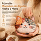 🐱✨ Monedero mini de gato con retazos y portatarjetas – bolsita creativa y portátil para niña 👛🎀
