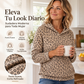 Sudadera casual de mujer con estampado de leopardo
