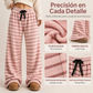 ✨ Pantalones de pierna ancha de felpa de doble cara con rayas para mujer – suaves y cálidos