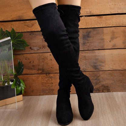 Elegantes botas altas de rodilla para mujer