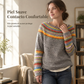 Jersey de punto de cuello redondo y corte holgado para mujer