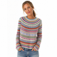 Jersey de punto de cuello redondo y corte holgado para mujer