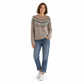 Jersey de punto de cuello redondo y corte holgado para mujer