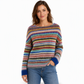 Jersey de punto de cuello redondo y corte holgado para mujer