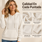 Jersey de punto con capucha informal para mujer