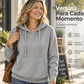 Jersey de punto con capucha informal para mujer