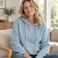 Jersey de punto con capucha informal para mujer