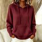 Jersey de punto con capucha informal para mujer