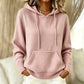 Jersey de punto con capucha informal para mujer