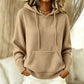 Jersey de punto con capucha informal para mujer