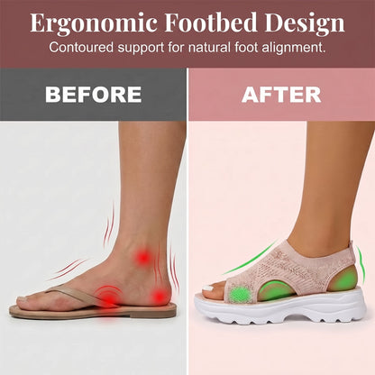 Sandalias de plataforma de malla transpirable para mujer