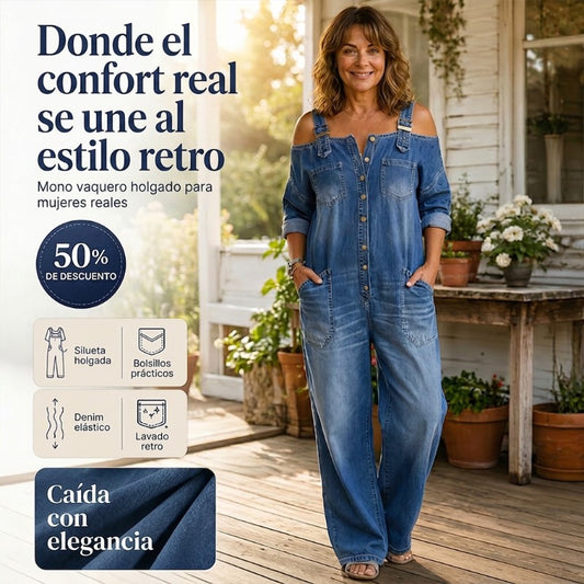 🔥Mono holgado de corte ancho con bolsillos