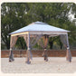 🚩Envío gratuito🌞Sombrilla de jardín multifuncional con mosquitera, resistente al viento y a la lluvia, y que protege del sol