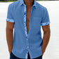 Men's Casual Plaid Collar Button Shirt-7