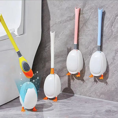 Diving duck toilet brush