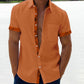 Men's Casual Plaid Collar Button Shirt-5