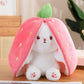 🍓🍓Strawberry Bunny Transformed into Little Rabbit🎀 Fruit Doll Plush Toy🐰🐰