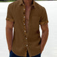 Men's Casual Plaid Collar Button Shirt-9
