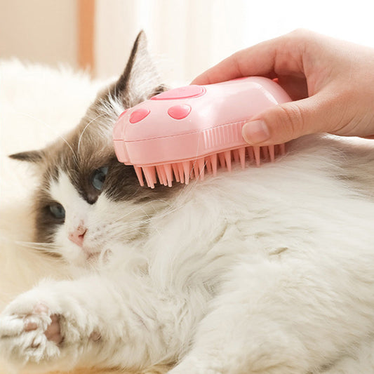 Cute Chargeable Spray Pet Grooming Brush for Massages