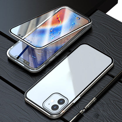Anti Peep Magnetic Privacy Glass Case for iPhone