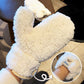 Cozy Bear Plush Warm Gloves with String