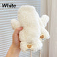 Cozy Bear Plush Warm Gloves with String