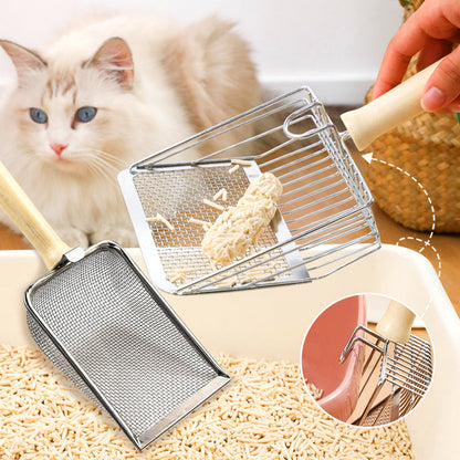 Stainless Steel Mesh Cat Litter Scoop